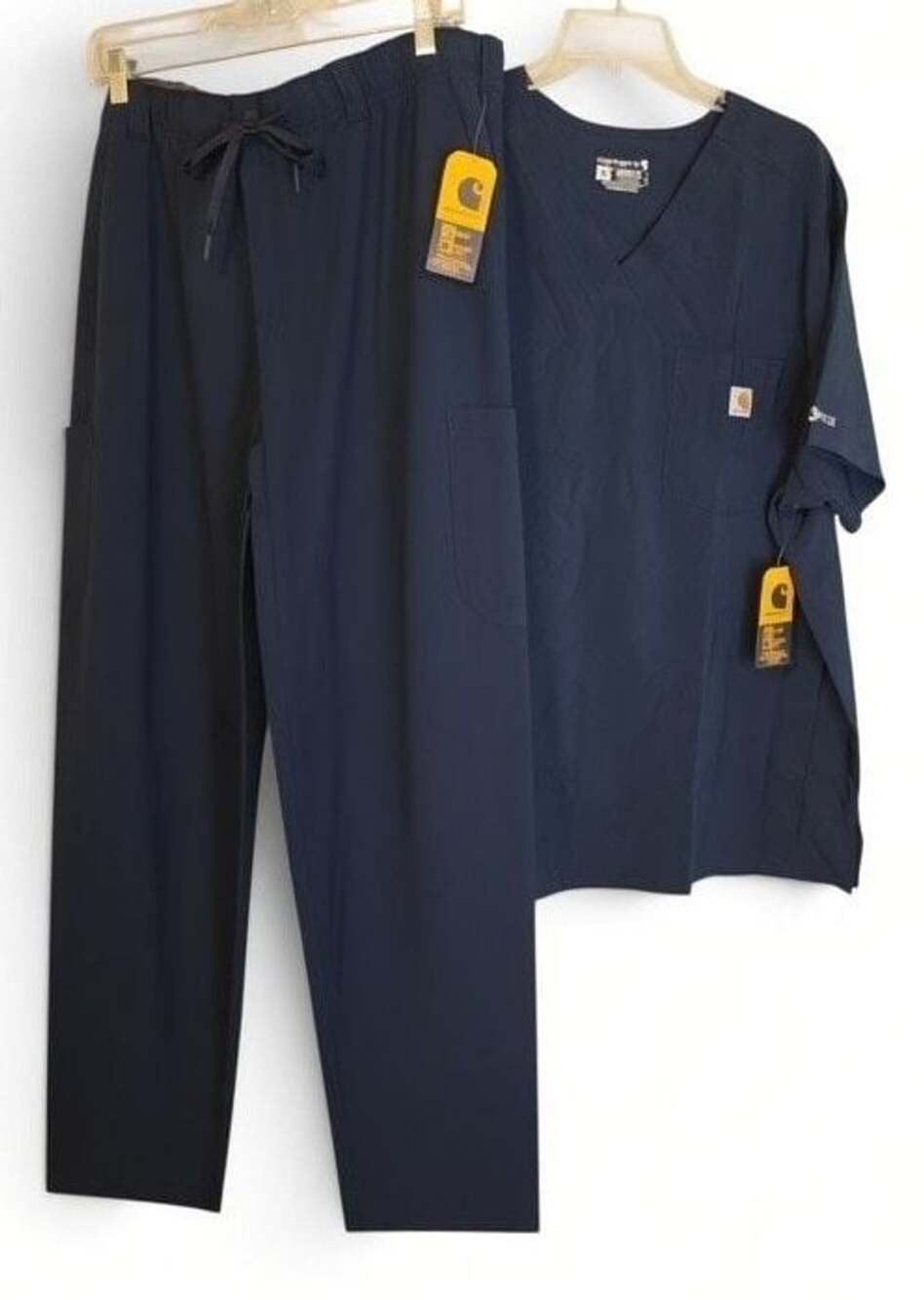 Carhartt Men's Force Cross-Flex Scrub Set Navy XL Regular